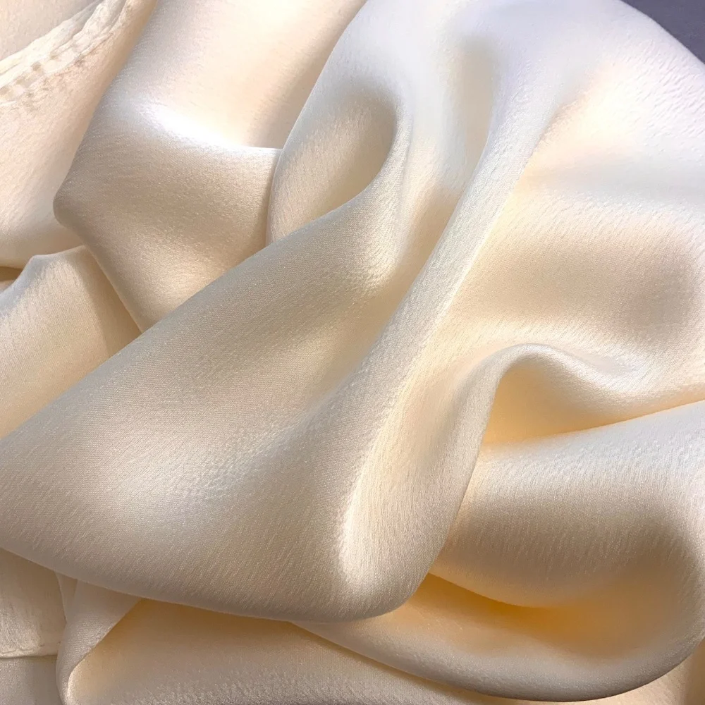 Ivory White 100% SILK SATIN Large Shawl Scarf Wrap Wedding Bridal Cover up